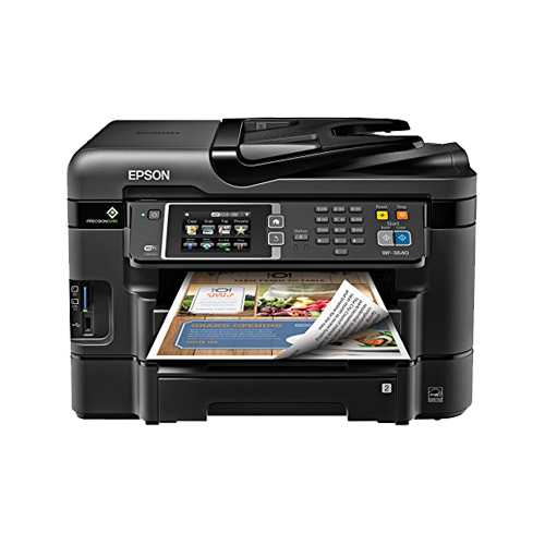 Epson WorkForce WF-3640 Epson WorkForce WF-3640 Wireless All-in-One Inkjet Printer – Print, Scan, Copy, Fax, Duplex Printing, Dual Paper Trays - Image 1